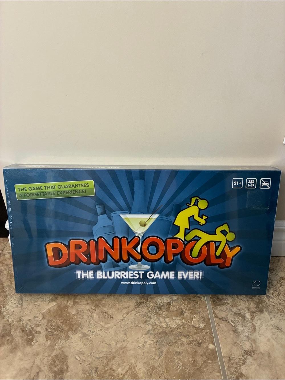 Drinkopoly Party Board Game - Blue